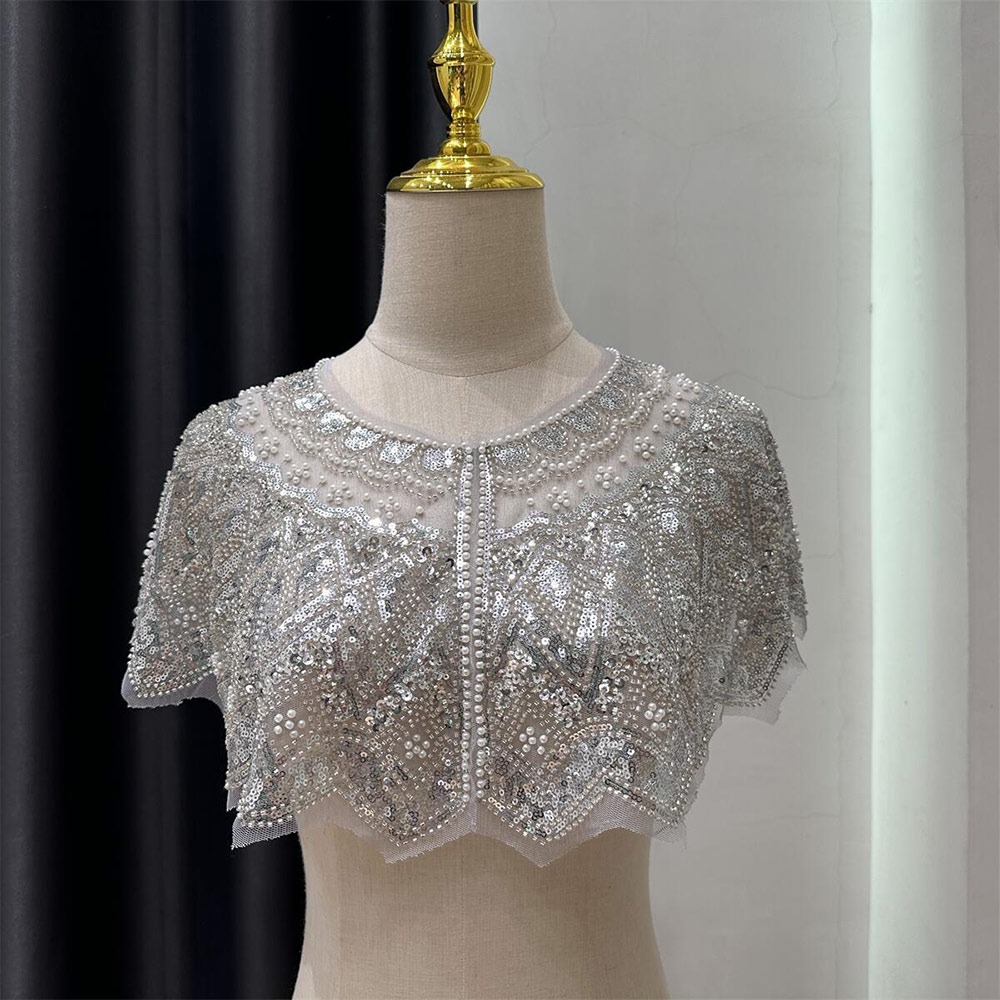 Embroidery Shawl - Sciarpa Vintage con Paillettes e Perline