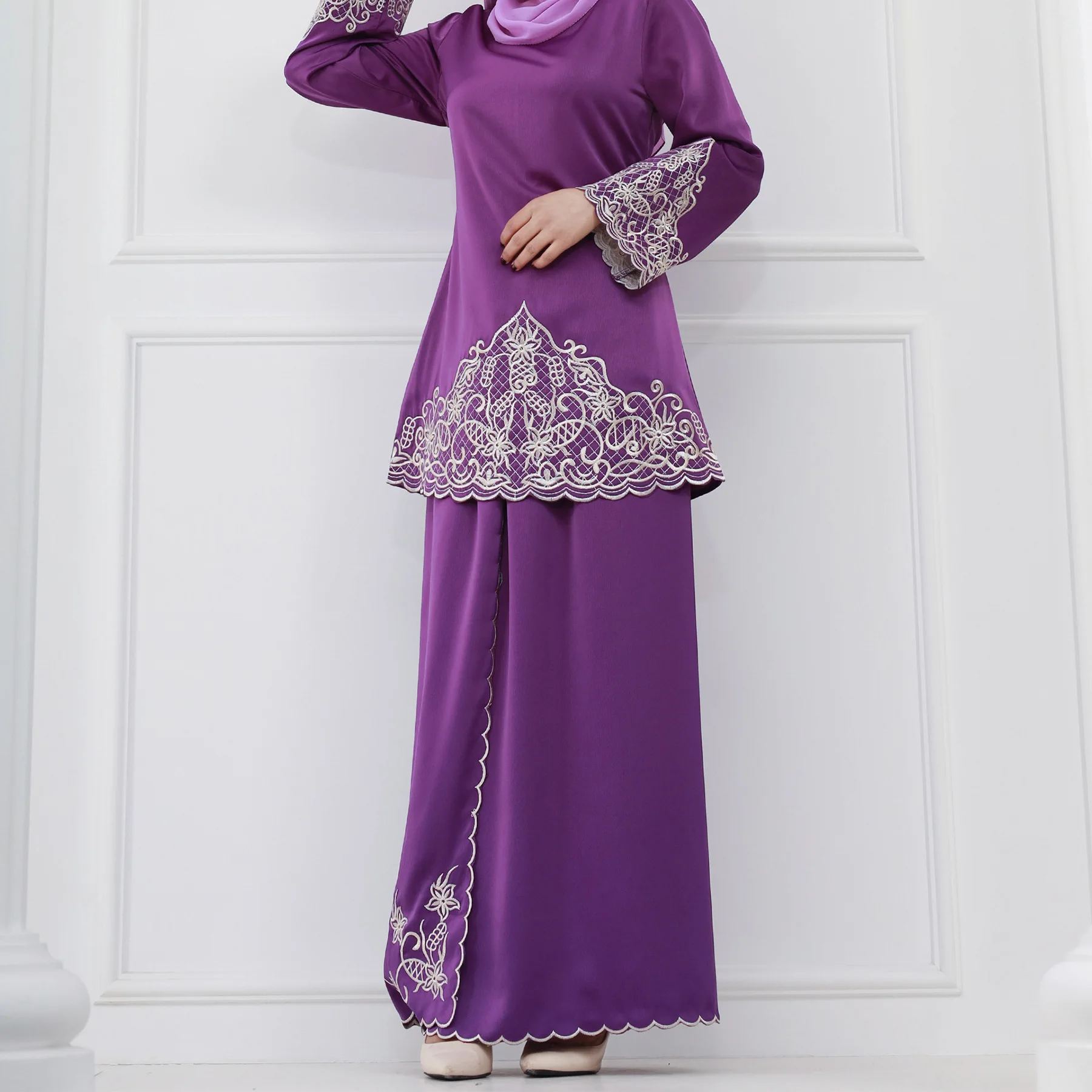 Embroidery Baju - Set Ramadan Turco per Donne Musulmane,