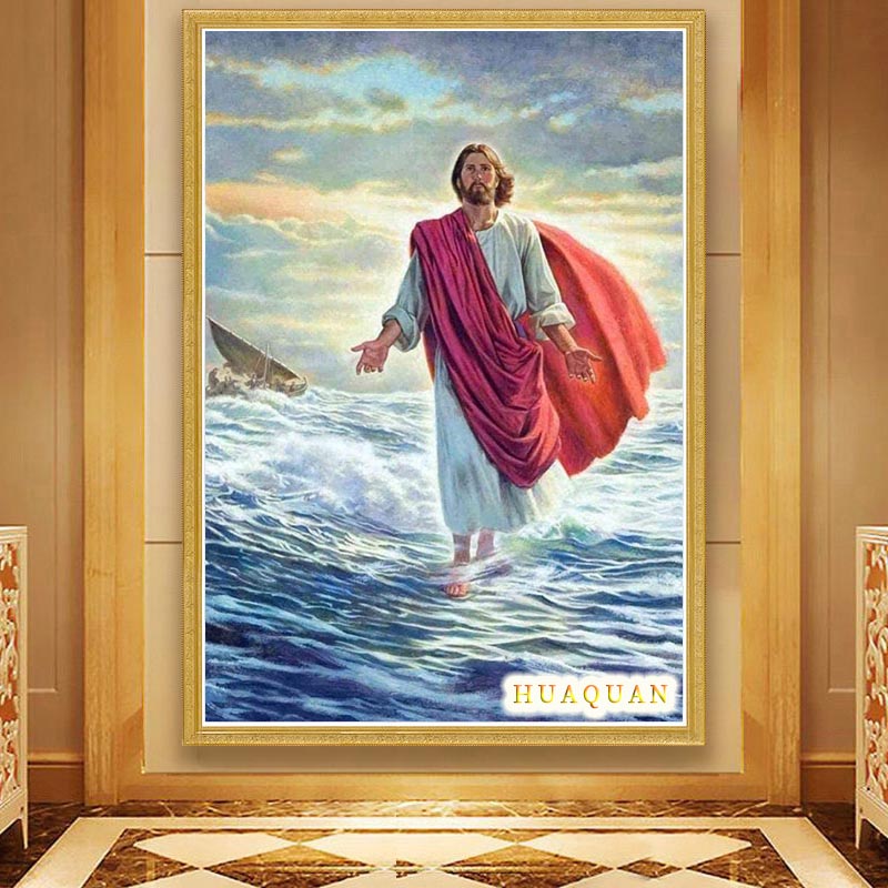 Cristiano gesù camminò sul mar - Embroidery Jesus recensione e prezzo