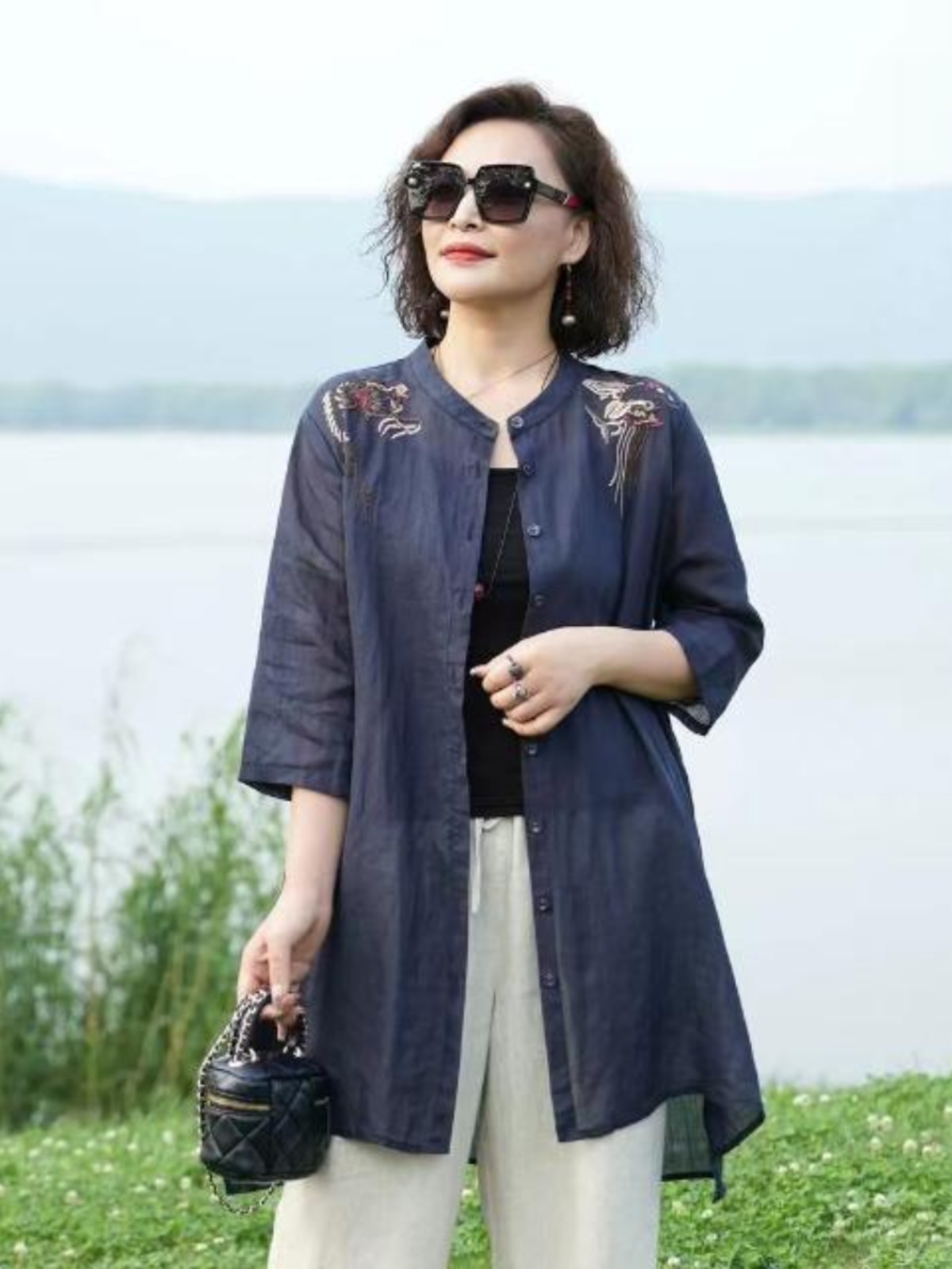 Camicia leggera da donna in mi - Embroidery Cardigan recensione e prezzo