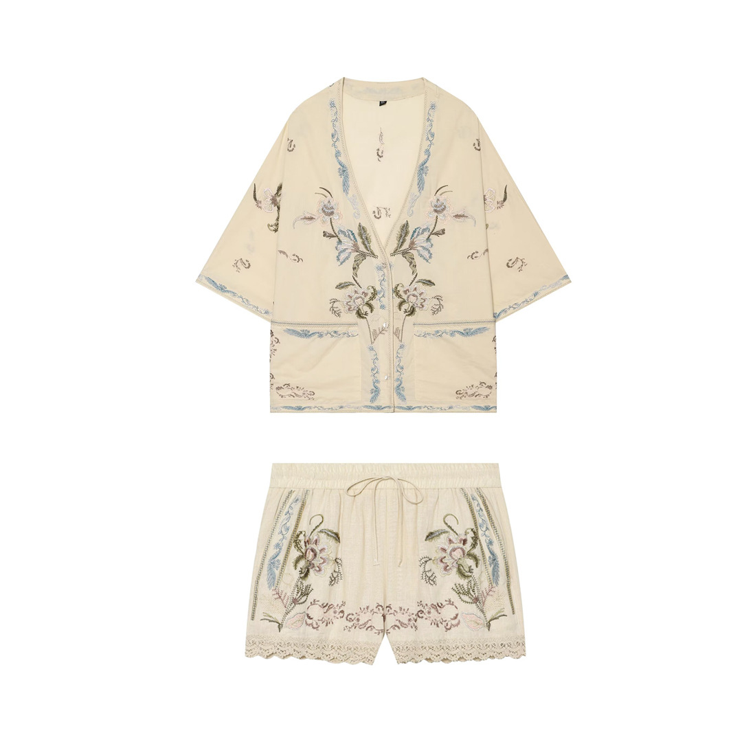 Set 2 Pezzi Boho con Ricamo Fl - Embroidery Cardigan recensione e prezzo