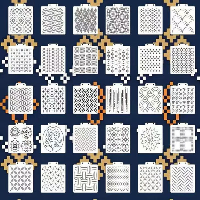 Set di 30 stencil Sashiko, mod - Embroidery And Quilting recensione e prezzo
