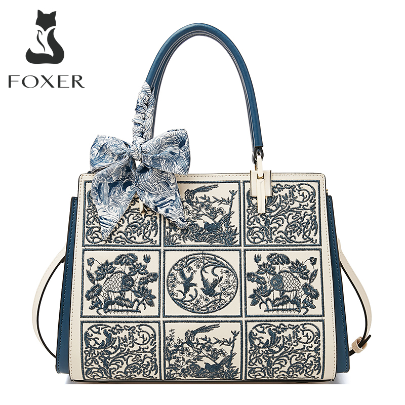 Borsa a Spalla Grande FOXER in - Embroidery Gift Ideas recensione e prezzo